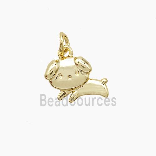 Copper Dog Pendant Gold Plated
