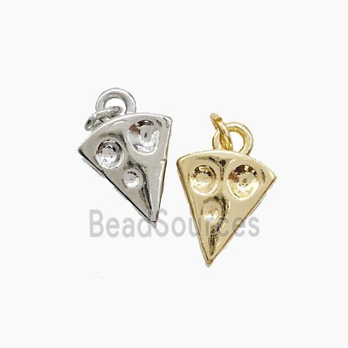 Pizza Charms Copper Pendant Mixed