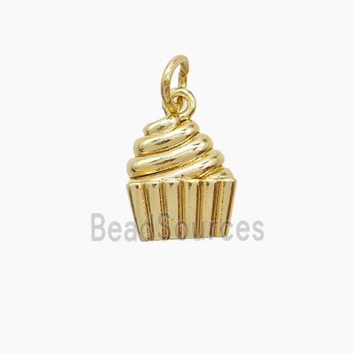 Copper Cake Pendant Gold Plated