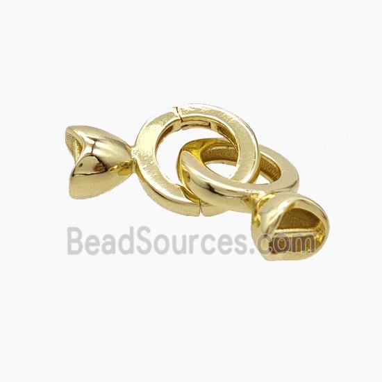 Copper Cordend Clasp Gold Plated