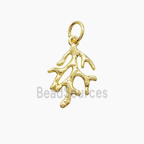 Copper Coral Reef Pendant Gold Plated