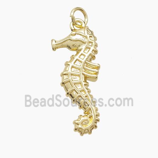 Copper Seahorse Pendant Gold Plated