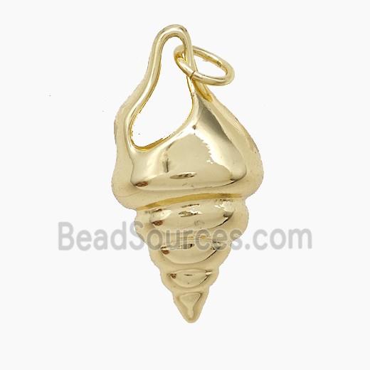 Copper Conch Shell Pendant Gold Plated