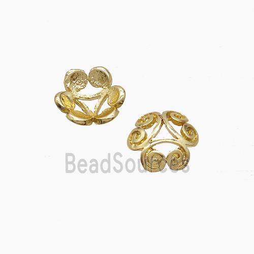 Copper Beadcaps Gold Plated