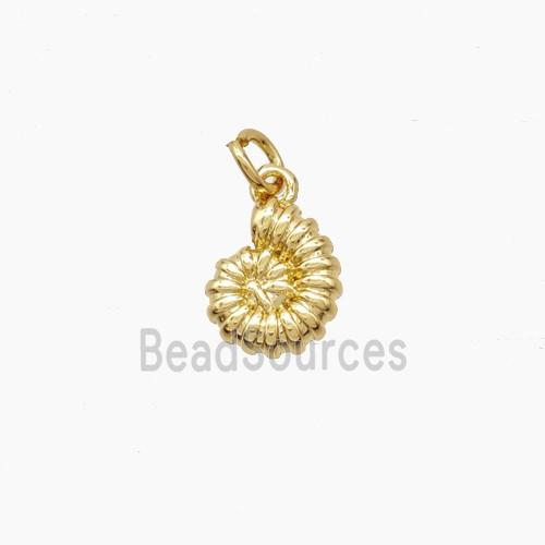 Copper Spiral Shell Pendant Gold Plated