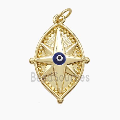 Copper Northstar Pendant Eye Gold Plated