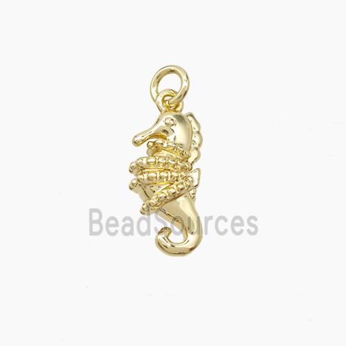 Copper Seahorse Pendant Gold Plated