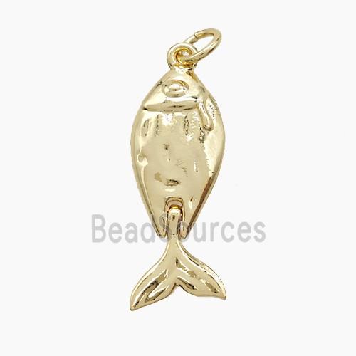 Copper Fish Pendant Gold Plated