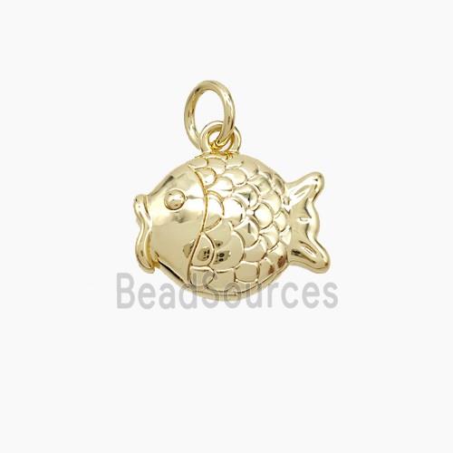 Copper Fish Pendant Gold Plated