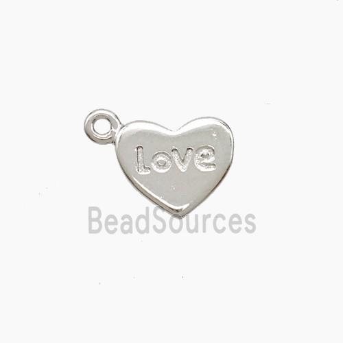 Copper Heart Pendant Love Platinum Plated