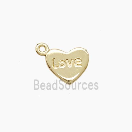 Copper Heart Pendant Love Gold Plated