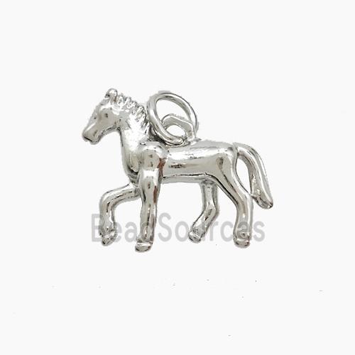 Copper Horse Pendant Platinum Plated