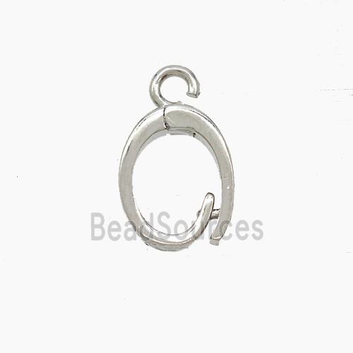 Copper Clasp Bail Platinum Plated