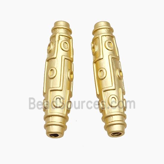 Copper Rice Beads Large Hole Matte Gold