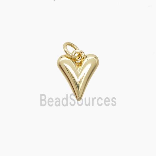 Copper Heart Pendant Gold Plated
