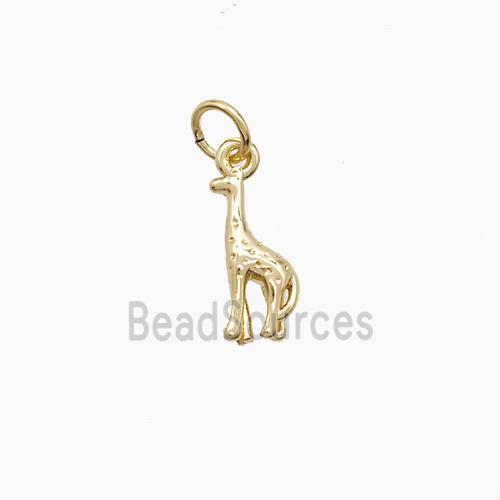 Copper Giraffe Pendant Gold Plated