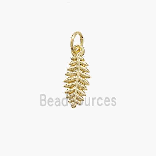 Copper Leaf Pendant Gold Plated