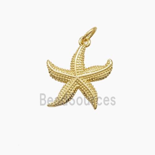 Copper Starfish Pendant Gold Plated