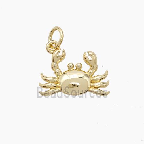 Copper Crab Pendant Gold Plated