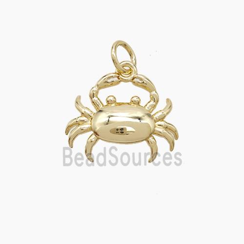 Copper Crab Pendant Gold Plated