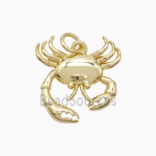 Copper Crab Pendant Gold Plated