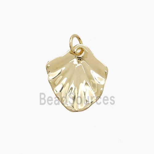 Copper Leaf Pendant Gold Plated