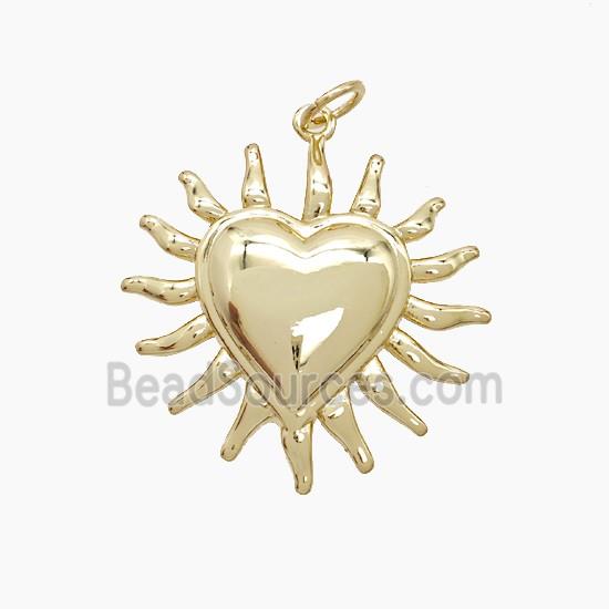 Copper Heart Pendant Gold Plated