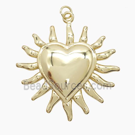 Copper Heart Pendant Gold Plated