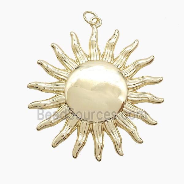 Copper Sun Pendant Gold Plated
