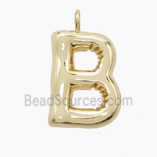 Copper Letter-B Pendant Gold Plated
