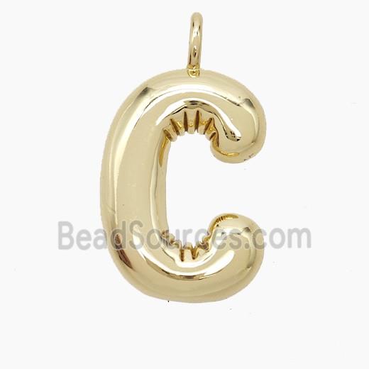Copper Letter-C Pendant Gold Plated