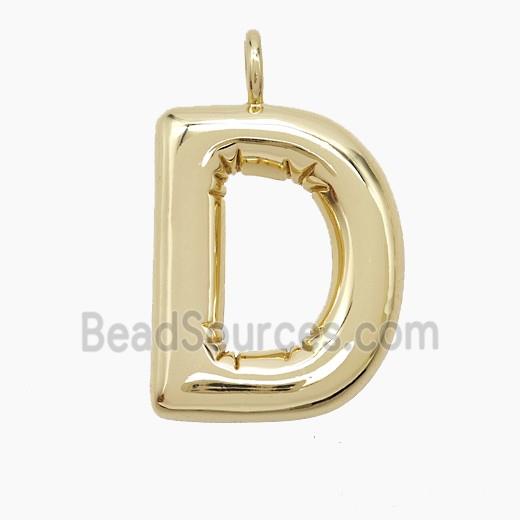 Copper Letter-D Pendant Gold Plated