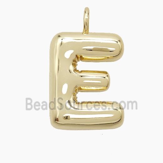 Copper Letter-E Pendant Gold Plated