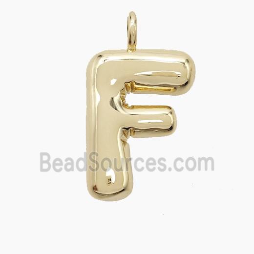 Copper Letter-F Pendant Gold Plated