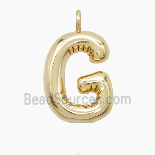 Copper Letter-G Pendant Gold Plated