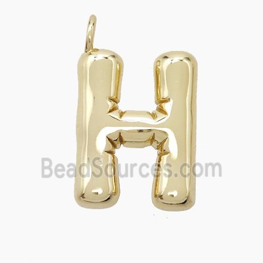 Copper Letter-H Pendant Gold Plated