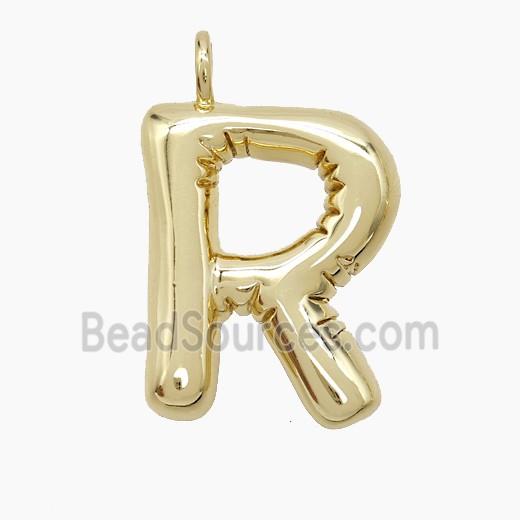 Copper Letter-R Pendant Gold Plated