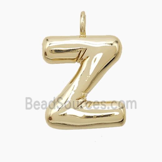 Copper Letter-Z Pendant Gold Plated