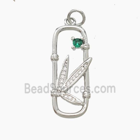 Copper Dragonfly Pendant Pave Zirconia Platinum Plated