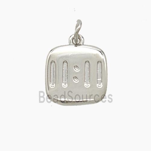 Copper Number Pendant Double Eleven 11 Platinum Plated