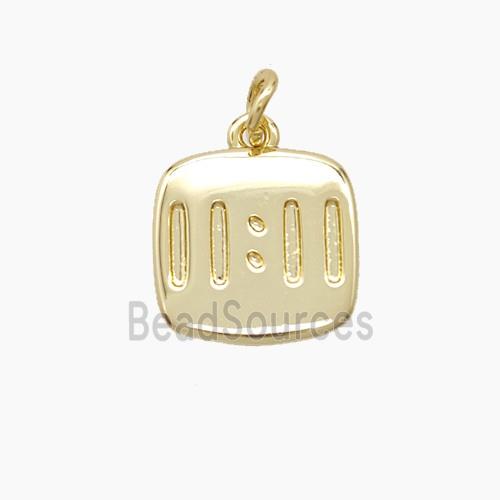 Copper Number Pendant Double Eleven 11 Gold Plated
