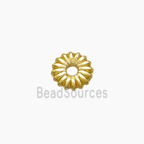 Zinc Alloy Rondelle Spacer Beads Gold Plated