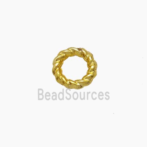 Zinc Alloy Circle Beads Gold Plated