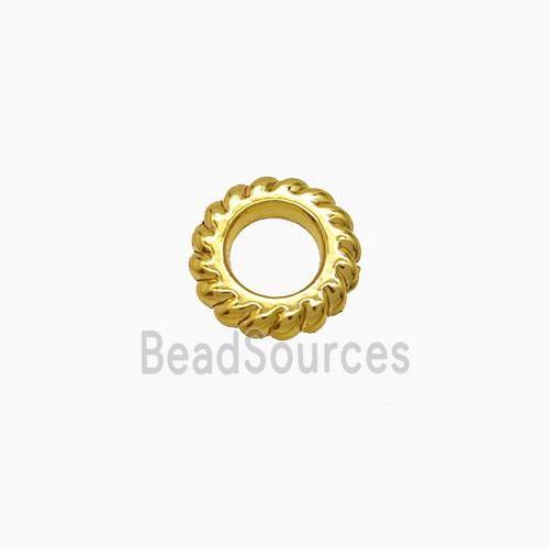Zinc Alloy Circle Beads Gold Plated