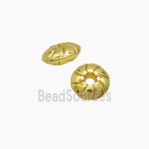 Zinc Alloy Rondelle Spacer Beads Gold Plated