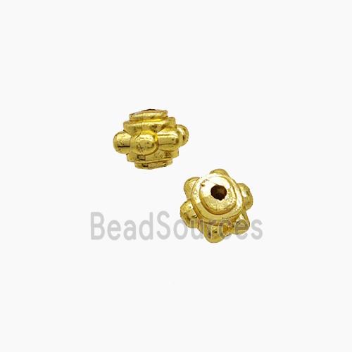 Zinc Alloy Rondelle Spacer Beads Gold Plated