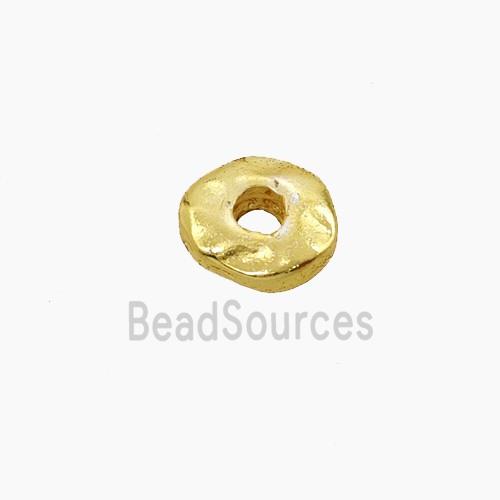 Zinc Alloy Rondelle Spacer Beads Gold Plated