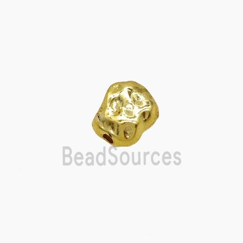 Zinc Alloy Spacer Beads Freeform Gold Plated