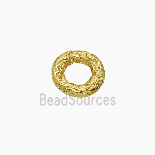Zinc Alloy Circle Beads Gold Plated