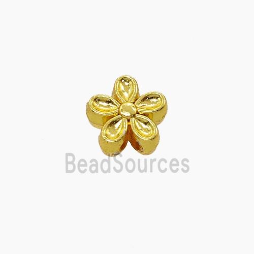Zinc Alloy Flower Beads Gold Plated